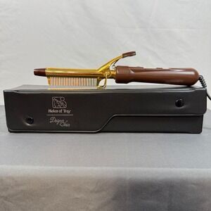 Vintage Helen of Troy Designer Series Gold Hot Comb Hair Curler Iron Model‎ 9525